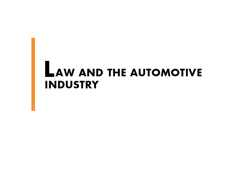 Report: Law and the automotive sector