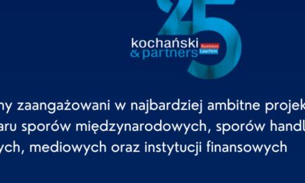 Kochański & Partners wyróżniona w rankingach CHAMBERS GLOBAL 2024 i World Trademark Review 1000 2024