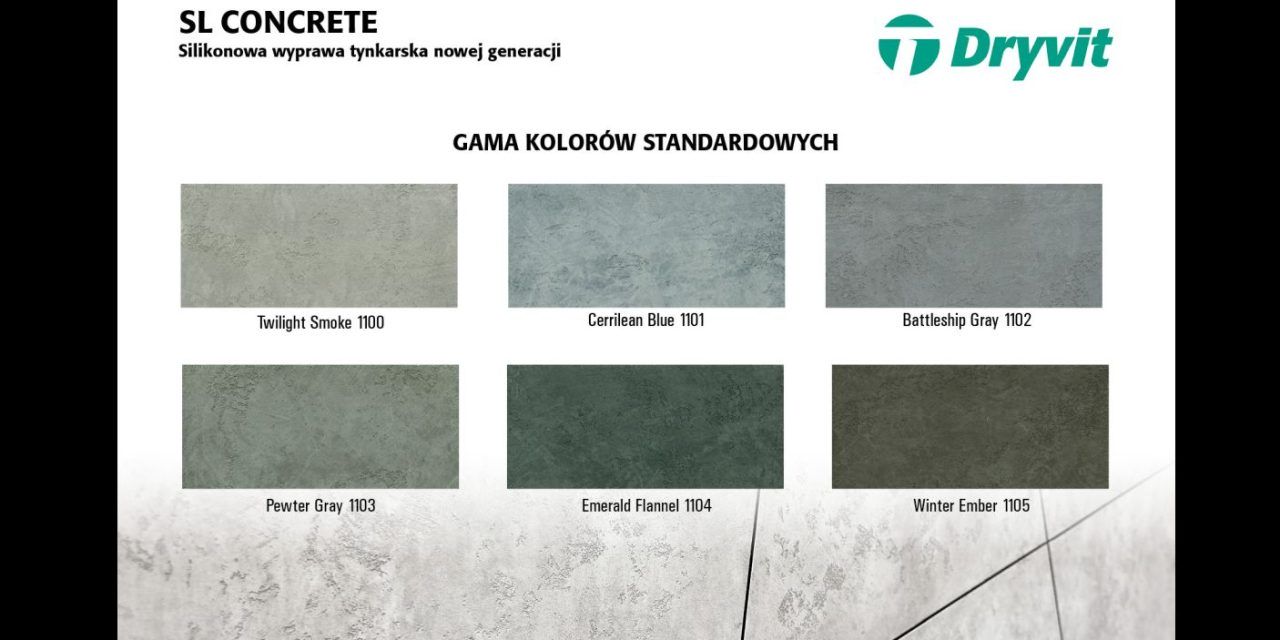 Trendy effect of architectural concrete on the façade with the new SL Concrete plaster by Dryvit