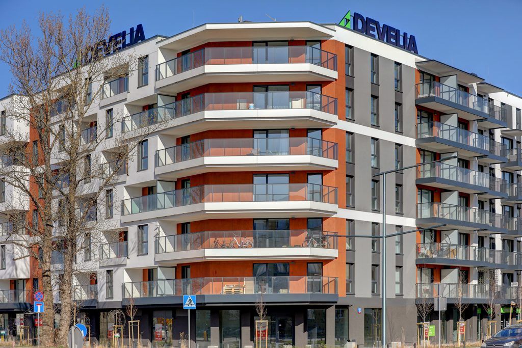 Tremco CPG supplier of high-quality facade and car-park flooring systems in the new Develia residential investment in Praga Południe